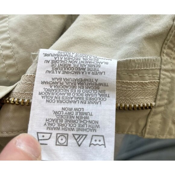 Lee Womens Cropped Capri Cargo Pants Tan Beige Pockets Size 9M New - Picture 12 of 12